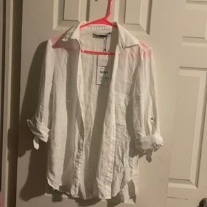 White boho style button up top